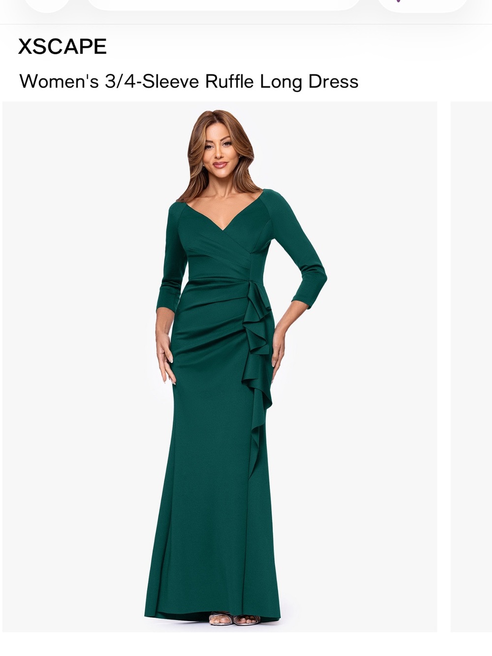 Xscape scuba gown in pine